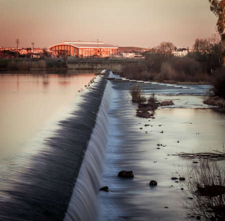 waterfall as it passes through the vegas of Guadianaの写真素材