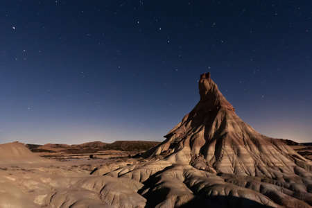 Bardenas Reales is a semi-desert in Navarre, Spainの写真素材