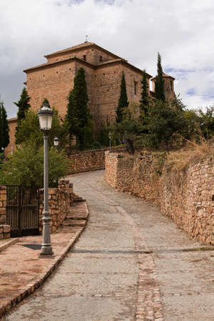 A church in Alquezar, Huesca (Spain)の写真素材