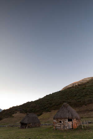 A cottage on the mountain, Picos de Europa (Spain)の写真素材