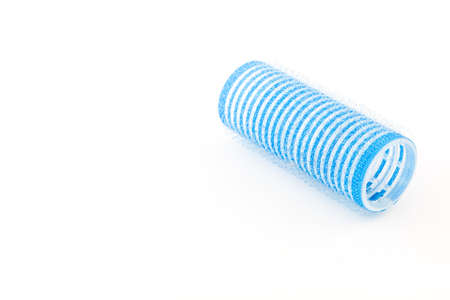 A blue hair rollerの写真素材