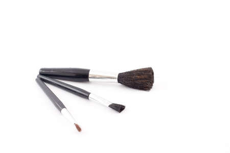 Isolated make-up brushes