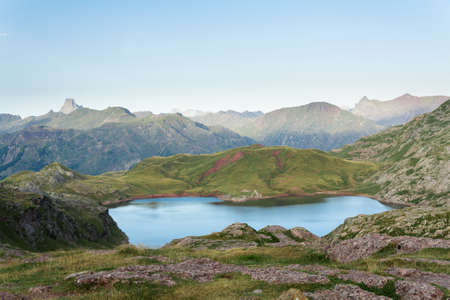 Estanes lake, in Echoの写真素材
