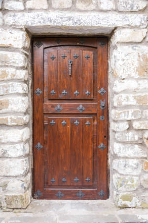 The facade of an old and rustic house in Spainの写真素材