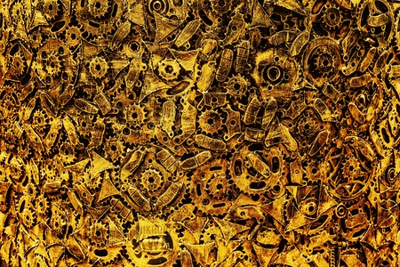 Gold steel wallの写真素材