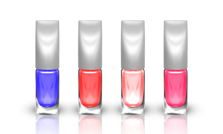 Realistic nail polish isolated on white background vector illustrationのイラスト素材