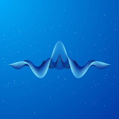 wave of sound. vector illistrationのイラスト素材