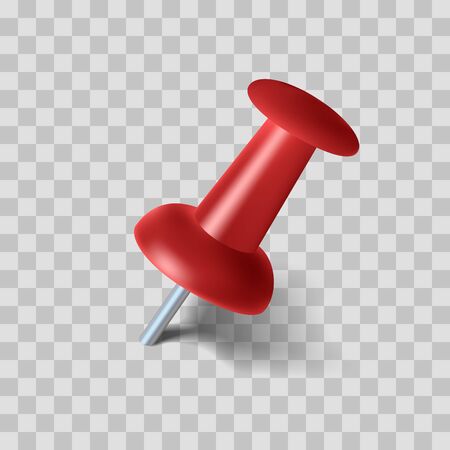 realistic pin with shadow, vector illustrationのイラスト素材