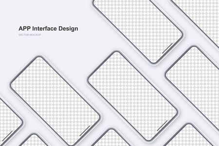 Vector phone. Template for APP. Realistic template. Mock up with empty screen for business presentationsのイラスト素材