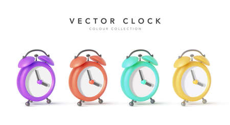 Alarm clock isolated on white background. Vector illustration
