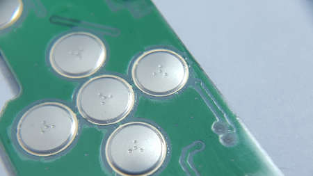 Button on the camera with or smartphone on the circuit board