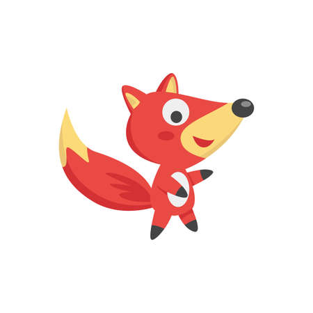 Toddler of Red Foxのイラスト素材