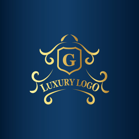 Illustration for Luxury ornamental logotype template. Elegant element for design. - Royalty Free Image