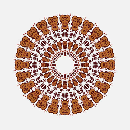 Ethnic mandala design, vector illustration eps10 graphic.のイラスト素材