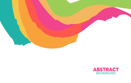 Abstract background with colorful waves. Vector illustration for your graphic design.のイラスト素材