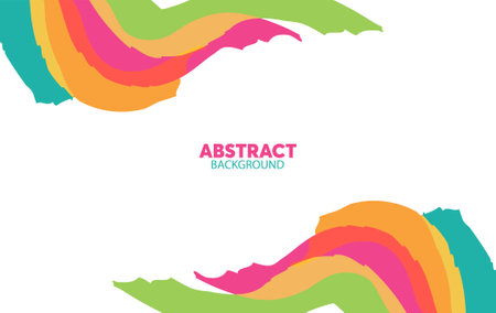 abstract background with colorful geometric shapes and copy space, vector illustrationのイラスト素材