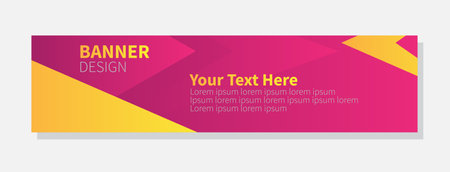 Banner template with abstract geometric background. Vector illustration for web design.