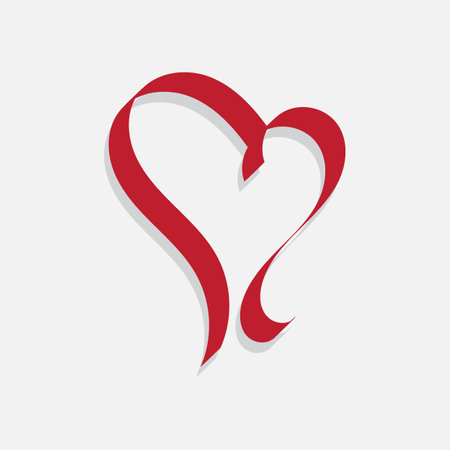 Heart icon. Love symbol. Valentine's Day. Vector illustration.のイラスト素材