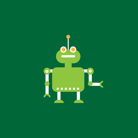 Robot vector logo design template. AI robot logo concept. Vector illustration.のイラスト素材
