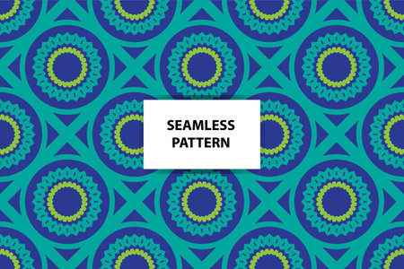 Seamless pattern with mandala. Vintage decorative elements. Hand drawn background. Islam, Arabic, Indian, ottoman motifs.のイラスト素材