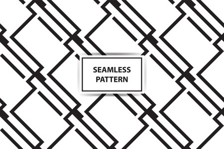 Abstract concept vector monochrome geometric pattern. Black and white minimal background. For wallpaper, surface, web design, textilerのイラスト素材