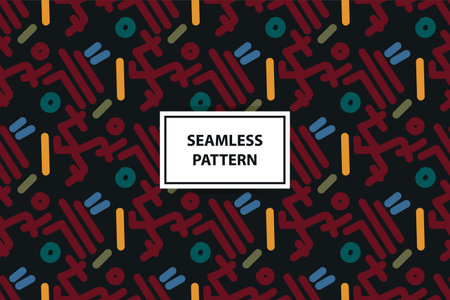 Seamless pattern with geometric shapes. Vector illustration for your designのイラスト素材
