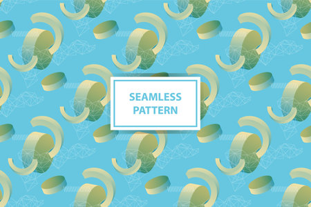 Seamless pattern with cucumbers and leaves. Vector illustration.のイラスト素材