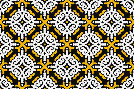 Oriental vector damask pattern. Talavera pottery. Azulejos portugal. Turkish ornament. Spanish porcelain. Ceramic tableware, folk print. Ethnic background.のイラスト素材