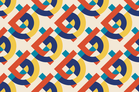 Seamless geometric pattern with rhombus in retro style.のイラスト素材