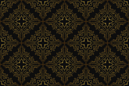 Vector seamless pattern. Modern stylish texture. Geometric linear ornament.のイラスト素材