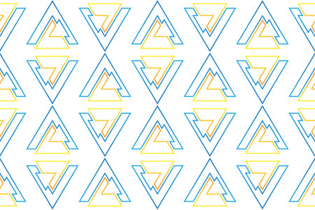 Seamless pattern with triangles and rhombuses. Vector illustration.