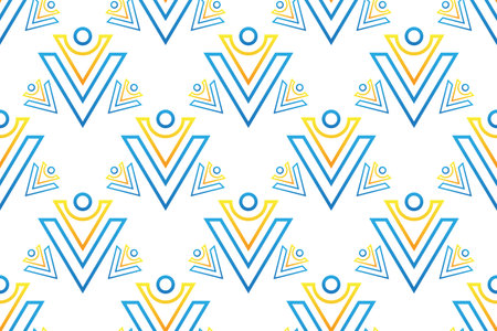 Seamless geometric pattern in the style of the 80s. Vector illustration.のイラスト素材