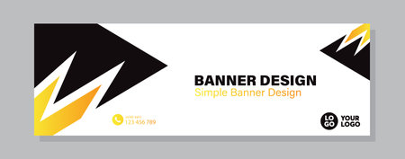 modern business card design template in black and yellow color with white backgroundのイラスト素材