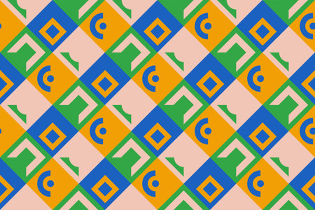 Seamless geometric pattern with rhombuses. Vector illustration.