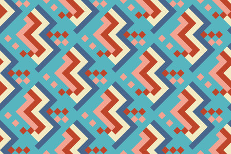 Seamless pattern with abstract geometric ornament. Repeating background.