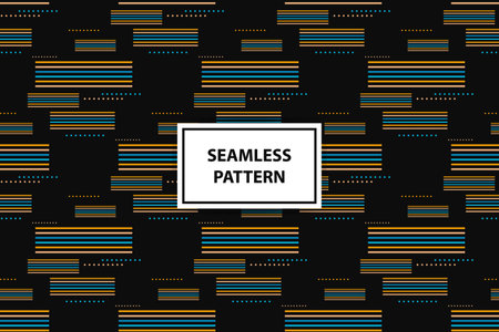 Geometric line pattern background. Seamless pattern. Vector.のイラスト素材
