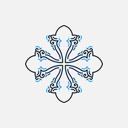 Ornament logo template. Geometric circle element made in vectorのイラスト素材