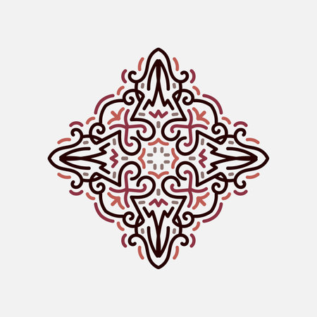 Ornament beautiful card with mandala. Geometric circle element made in vectorのイラスト素材
