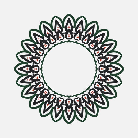 Mandala. Round Ornament Pattern. Vintage decorative elements. Hand drawn background. Islam, Arabic, Indian, ottoman motifs. Perfect for printing on fabric or paper.のイラスト素材