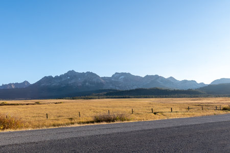 The Grand Teton National Park in Wyoming in the United States of Americaの写真素材
