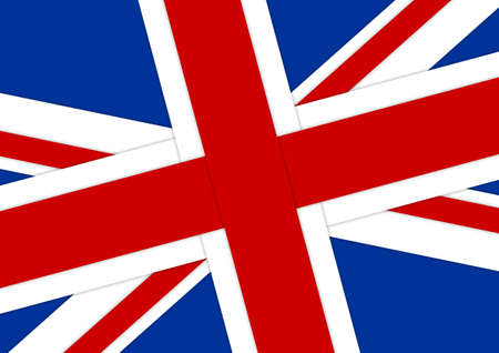 Background : The national flag of the United Kingdom (UK) - Union Jack - in material design vector illustrationのイラスト素材