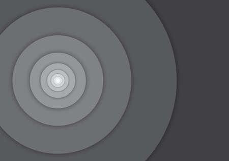 Background - Fibonacci circles - black and white monochrome grayscale - material design - vector illustrationのイラスト素材