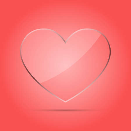 Heart transparent glass concept vector illustrationのイラスト素材