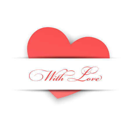 Heart paper concept vector illustrationのイラスト素材