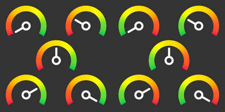 Meter signs infographic gauge element vector illustrationのイラスト素材