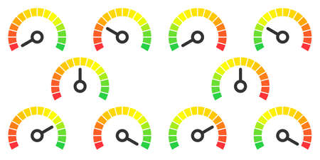 Meter signs infographic gauge element vector illustrationのイラスト素材