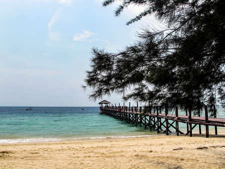 This is a beautiful view along the coast of Malaysiaの写真素材