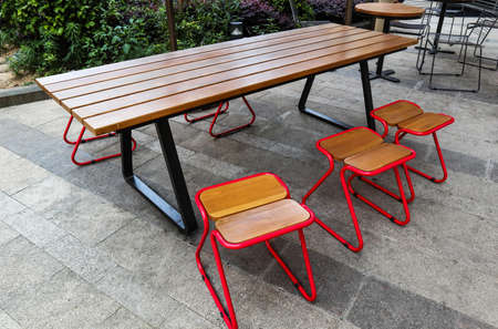 Here are the tables and chairs in the cafe