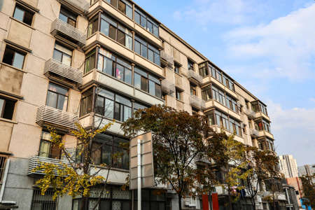 These modern Chinese skyscrapers are apartments and offices for real estate developmentの写真素材