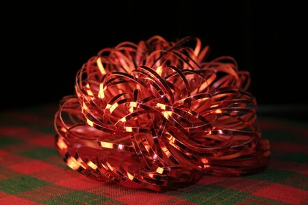 Close up Red Gift Bowの写真素材